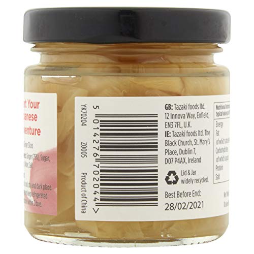 Yutaka Sushi Ginger 120g (Pack of 4) | Sweet & Mild Pickled Ginger | 100% Natural, Vegan-Friendly | Perfect for Sushi, Sashimi & Asian Cuisine | No Artificial Colours or Preservatives