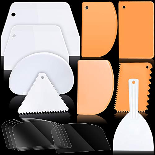 14pcs in 1 Set Icing Smoother for Cakes,Teenitor Bench Scraper for Cakes, Cake