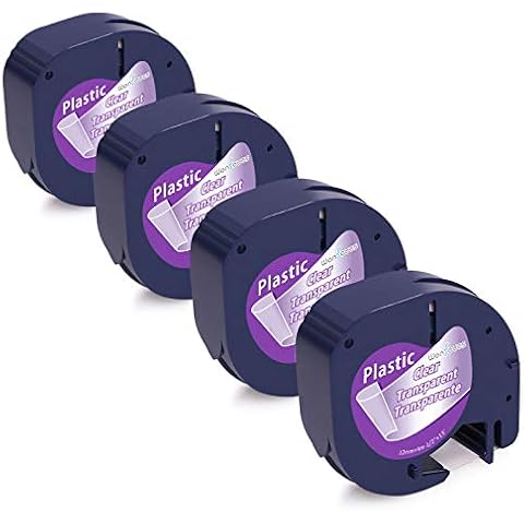 Wonfoucs Compatible Label Tape Replacement for Dymo Letratag 12267, 4 Pack Cover