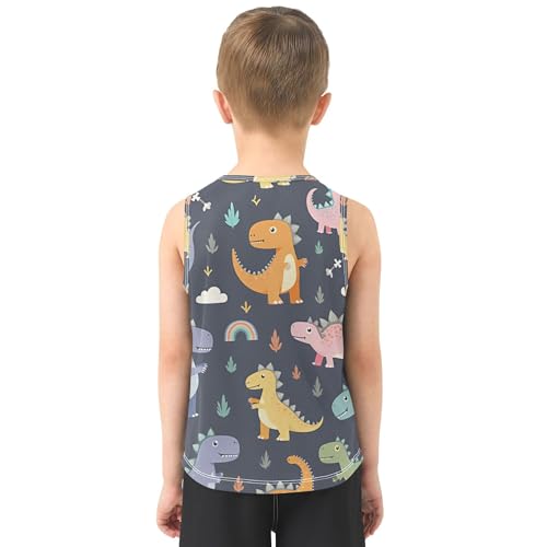 Baby Boys Tank Tops Quick Dry Youth Boy Sleeveless Muscle Shirts Beach Casual Clothes3