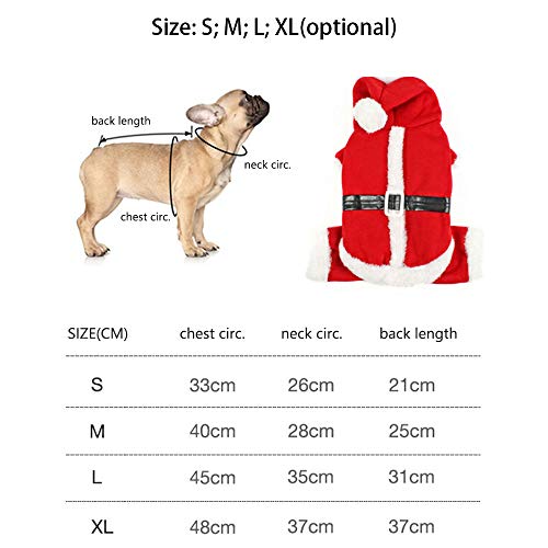 DECDEAL Natal Animais de Estimação Roupas Papai Noel Cachorro Fantasia Cachorro Casaco de Natal com