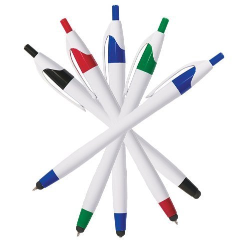 Stylus Pens - 2 in 1 Touch Screen & Writing Pen, Sensitive Stylus Tip - for Your iPad, iPhone, Kindle, Nook, Samsung Galaxy & More, 5 Pack