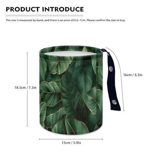 Image of Pensura Hawaiian Banana Leaf Small Car Trash Can Multipurpose Portable Waste Basket Car Garbage Bag Universal Hanging Car Garbage Bag Women's Car Accessories Car Seat Back Use