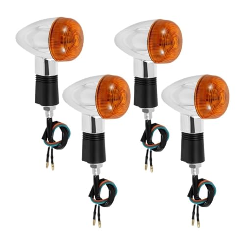 Clignotant de pour moto universel lot de 4 lampes flash orange