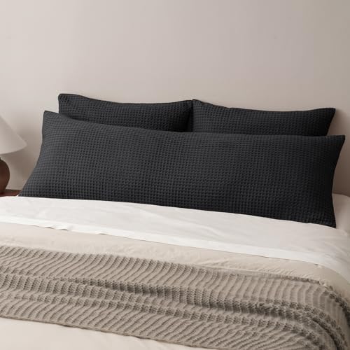 PHF Ultra Soft Waffle Weave Body Pillowcase with Zipper, No Insert, 1Pack 20
