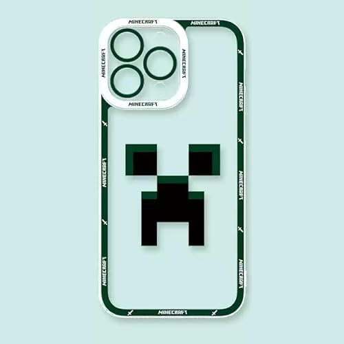 マインクラフト スマホケース iPhone用ケース アイフォンケース 耐衝撃 ソフト iPhone17promax 携帯カバー クリア 耐衝撃 四隅滑り止め レンズ保護 スレ傷防止 滑り止め 軽い