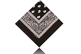 paisley scarf mens scarves Paisley All u need Bandana Muster Scarf Nikki Tuch Kopftuch Cotton 100% Baumwolle Travel Reisen Schal (Paisley Schwarz)