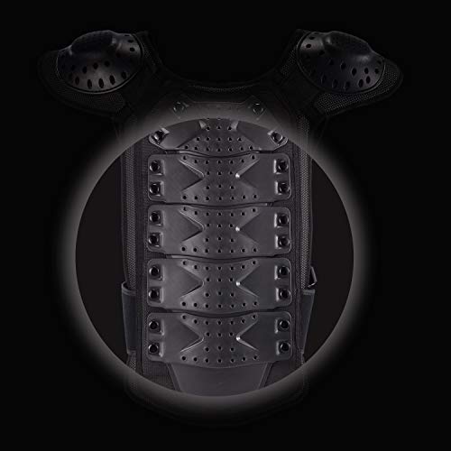 OHMOTOR Kid Body Armor Armour Jacket Children Chest Back Spine Protector Vest(Black, M) - Thumbnail 4