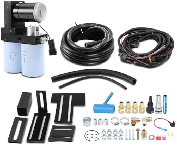 HRepair 100GPH Diesel Fuel Lift Pump System Fits For 2015-2016 Chevrolet Silverado 2500HD GMC Sierra 2500HD V8 6.6L Diesel Duramax Replace Fuel Pump System TS C12 100G TSC12100G