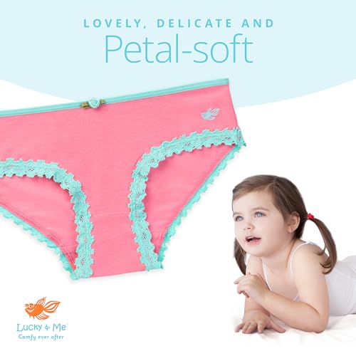 Lucky & Me | Ava Little Girls Bikini Underwear | Tagless | Soft Cotton Modal Spandex Blend | Colorful | 6-Pack3