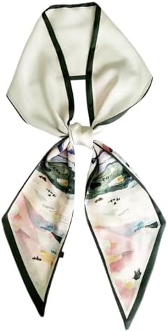 Silk Head Scarf for Hair Fashion Headwrap for Women Lightweight Neck Tie