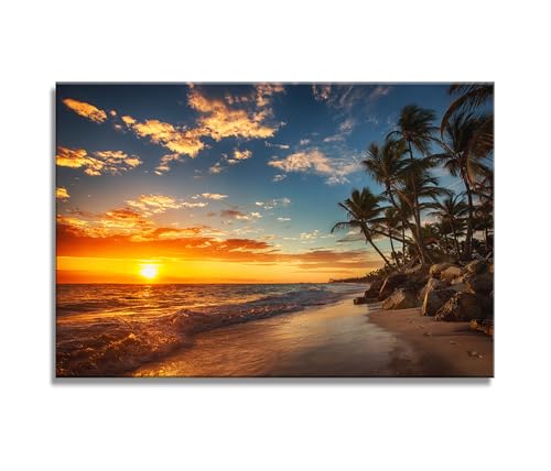 DZL Art S74769 Canvas Painting Print Paradise Tropical Island Beach