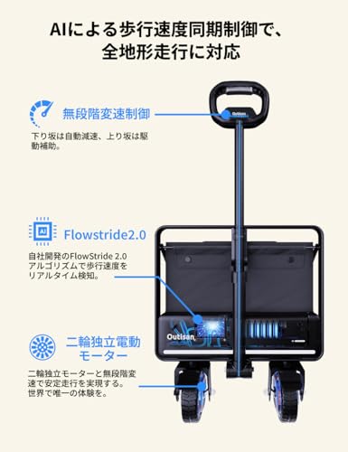 OUTISAN 電動キャリーワゴン&バッテリー付 e-Wagon Air の商品画像 4