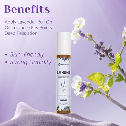 Lavender Essential Oil Roll On, Lavender Touch Essential Oil - 10 mL Roll On for Sleep and Relaxation - Image 3