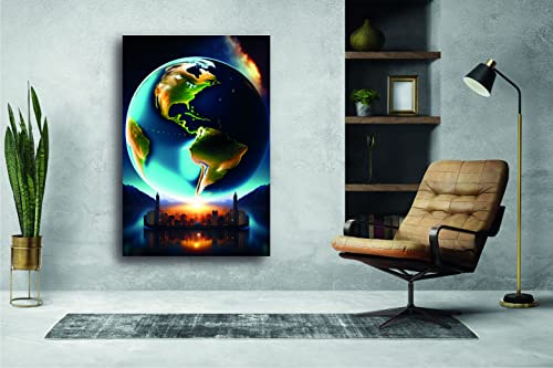 Tableaux d'art décoratifs Le Pouvoir Du Monde sur toile 120x80cm