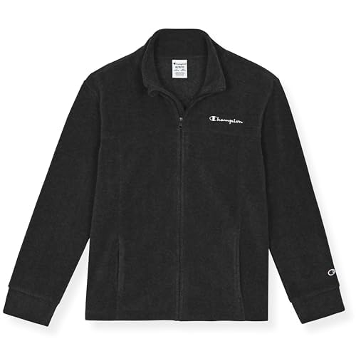 Image of Champion Boys Fleece Jacket Full Zip Polar Fleece Track Jacket With Pockets for Kids Warm Layering Outerwear