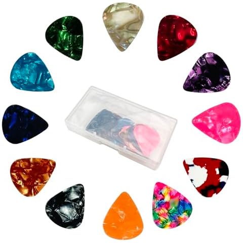 SEVENHEAD Guitar Picks 0.81mm - for Acoustic, Electric, Bass Guitar - Guitar Accessories - Natural Feel, Warm Tone - 24 Pack (Color Random) Cover