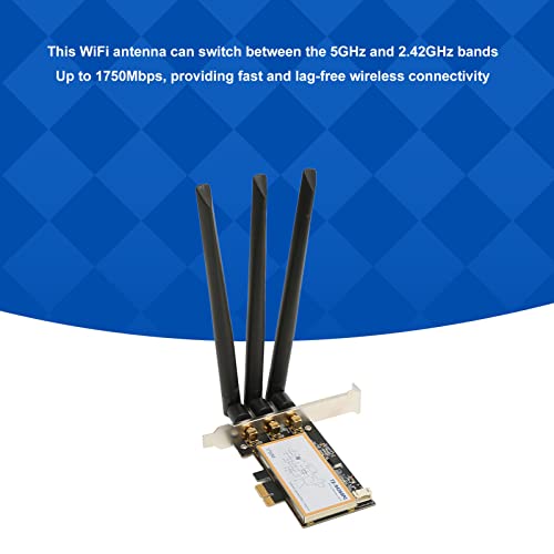 Bewinner PCIE WiFi Card, 1750Mbps Dual Band Wireless Network Card with 3 Antennas, PCI Express WiFi Adapter for - Image 3