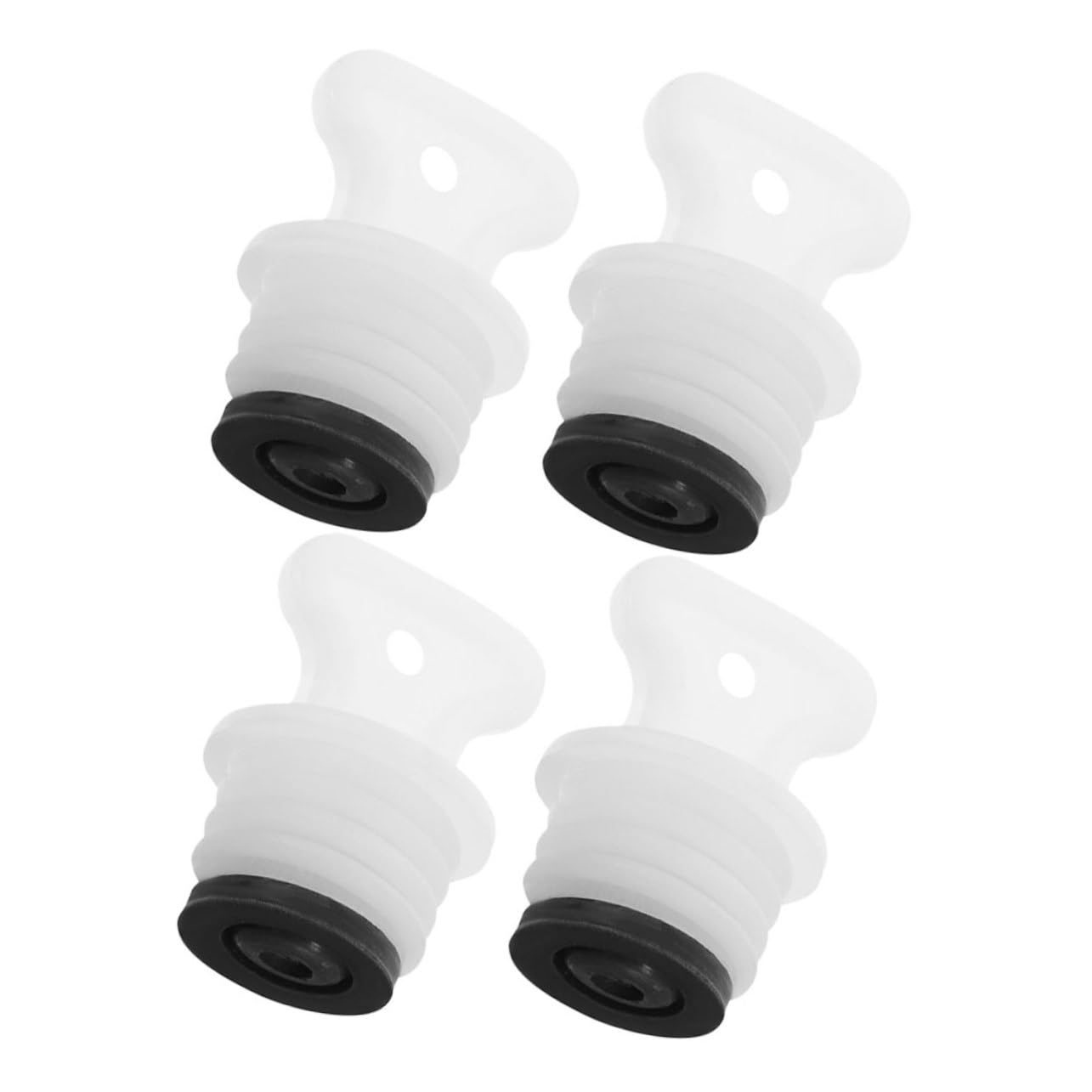 4pcs Hot Water Bottle Lid Hot Water Bag Lids Replacement Cap Rubber Bung Sack Water Bottle Sealing Plug White