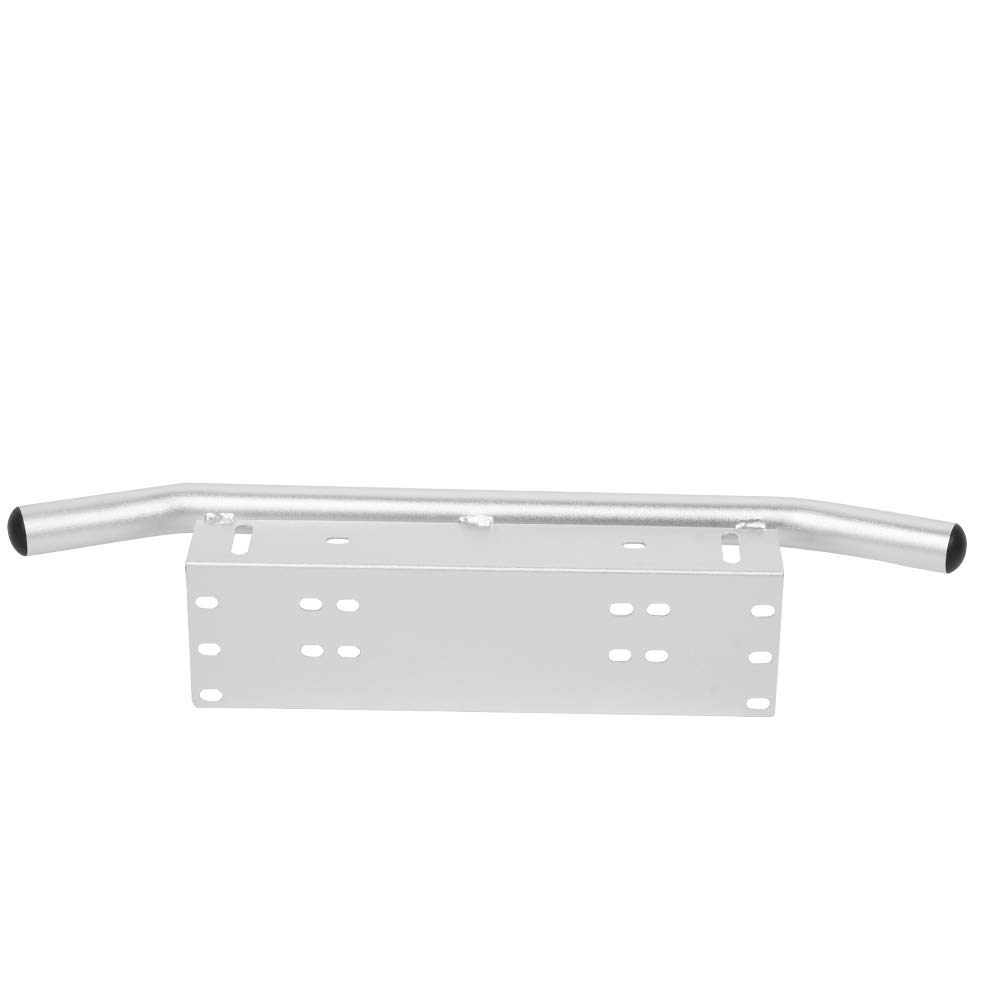 Uchwyt Tablicy Rejestracyjnej Przedniego Zderzaka ze Stopu Aluminium Bull Bar do SUV-ów i Ciężarówek Łatwa Instalacja 1 Jednostka (SILVER)