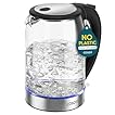 Cosori Electric Kettle, No Plastic Contact With Water, Wide Mouth For Easy Cleaning, Auto Shut Off, 1.7L Tea Kettle & Hot Water Boiler, Water Heater & Teapot, Borosilicate Glass, Black, 1500W