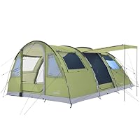 skandika bergen 4 tent Gotland Tunnel for People | Family Tent with Sewn Ground Mat, Waterproof, 5000 mm Water Column, Height 2 m, Black Sleeping Cabin, Mosquito Net IN-LINE Größe:Gr. 5 Sumbababy Teepee Tent Play