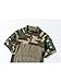 AKARMY Men's Military Short Sleeve T-Shirt, Tactical Cargo Pullover Polo Shirts, Outdoor Camo Shirt with 1/4 Zipper 07 L