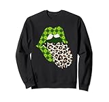 Photo Gallery lingua con stampa leopardata con labbra verdi fuori st patricks day irlandese felpa Photo Gallery lingua con stampa leopardata con labbra verdi fuori st patricks day irlandese felpa