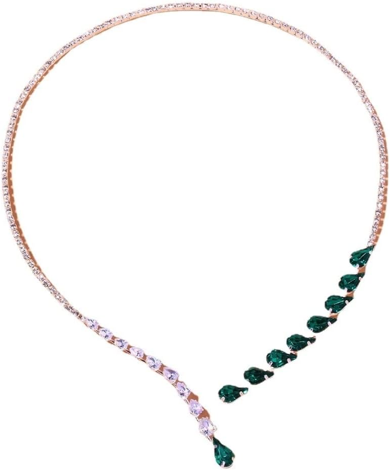 [ROMUKA] ウエディング ネックレス ネックレス ヴィンテージ ジルコン 花嫁 ネックレス 宴会 結婚式 誕生日 クリスマス