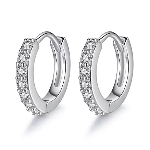 Boucles d'oreilles zircon argent sterling pour célébrer votre amour et vos fiançailles