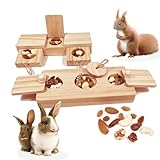 LCY WEDSHI 2PCS Bunny Foraging Toys, Rabbit Enrichment Toys, Hamsters Toys， Energy Consumption to Relieve Boredom Suitable for Hamsters, Rabbits, mice, Guinea Pigs, Chinchillas