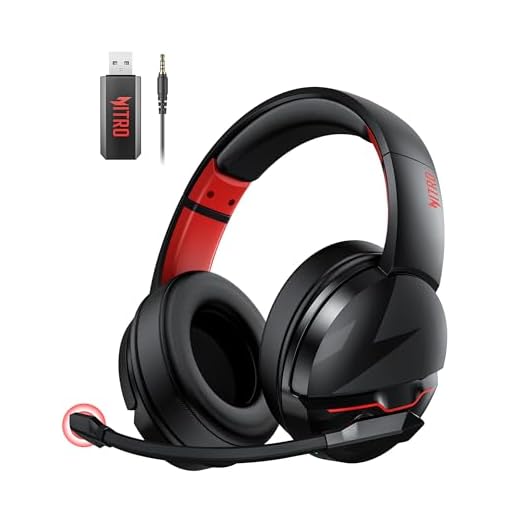 acer Wireless Gaming Headset, PS5 Headset with 2.4GHz for Ps5, Ps4, PC, Switch, Bluetooth 5.3 + 100Hrs Gaming Headphones with Noise Canceling Mic for Laptop, Mobile, Mac, 50mm Drivers (Red)