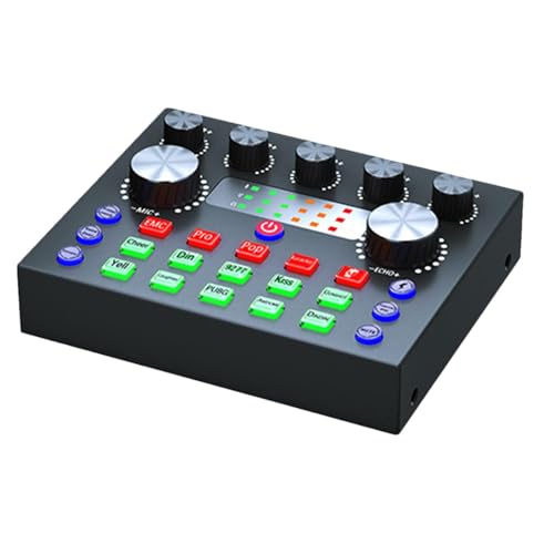 Carte son de diffusion en direct V8 et mélangeur audio de table d'harmonie pour podcast