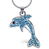 Puzzled Dolphin Fashionable Necklace / Pendant Jewelry - Ocean  Sea Life Collection - Unique Gift and Souvenir - Item #6301