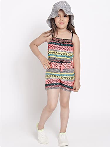Image of Nautinati Girls Strappy Colourful Jumpsuit | Age 4-8 Years