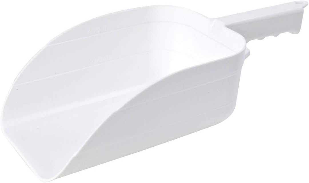 Little Giant® Plastic Utility Scoop | Heavy Duty Durable Stackable Farm Scoop | 5 Pint | Ranchers, Homesteaders and Livestock Farmers | White