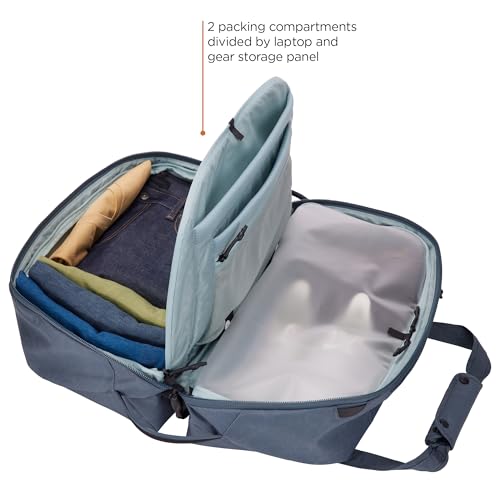 Thule Aion 35L Duffel - Water-resistant waxed canvas - Fits 16" MacBook - Internal divider & separate compartment for dirty clothes - Multipurpose bag for travel & daily commute3