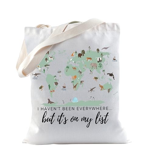TSOTMO Bolsa de viagem, presente de viagem, cosméticos, acessórios de viagem, bolsa de higiene pessoal para mulheres, presente de viagem pelo mundo, Bolsa My List, 8.2'' x 6.2'' x 0.3'', Bolsa