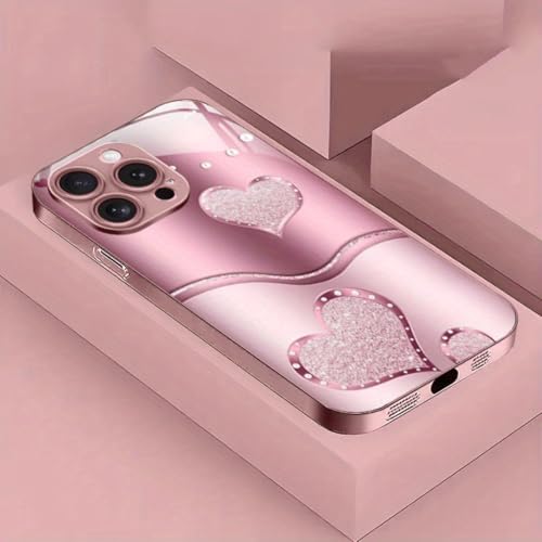 RNOZX iPhone 13 Pro Max�p ���u�n�[�g�� ���^���b�N�y�C���g �K���X���n�[�h�P�[�X�J�o�[�iiPhone 13 Pro Max�p/1�j