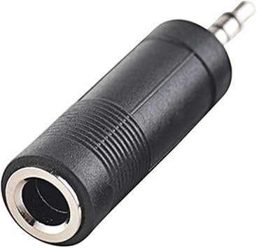 6.35mm to 3.5mm Stereo Headphone Adapter, Nickel Plated 3.5mm Plug Male to 6.35mm Jack Female Stereo Adapter for Amplifier, Guitar, Piano, Home Theater Device to Phone, Laptop, Headphone