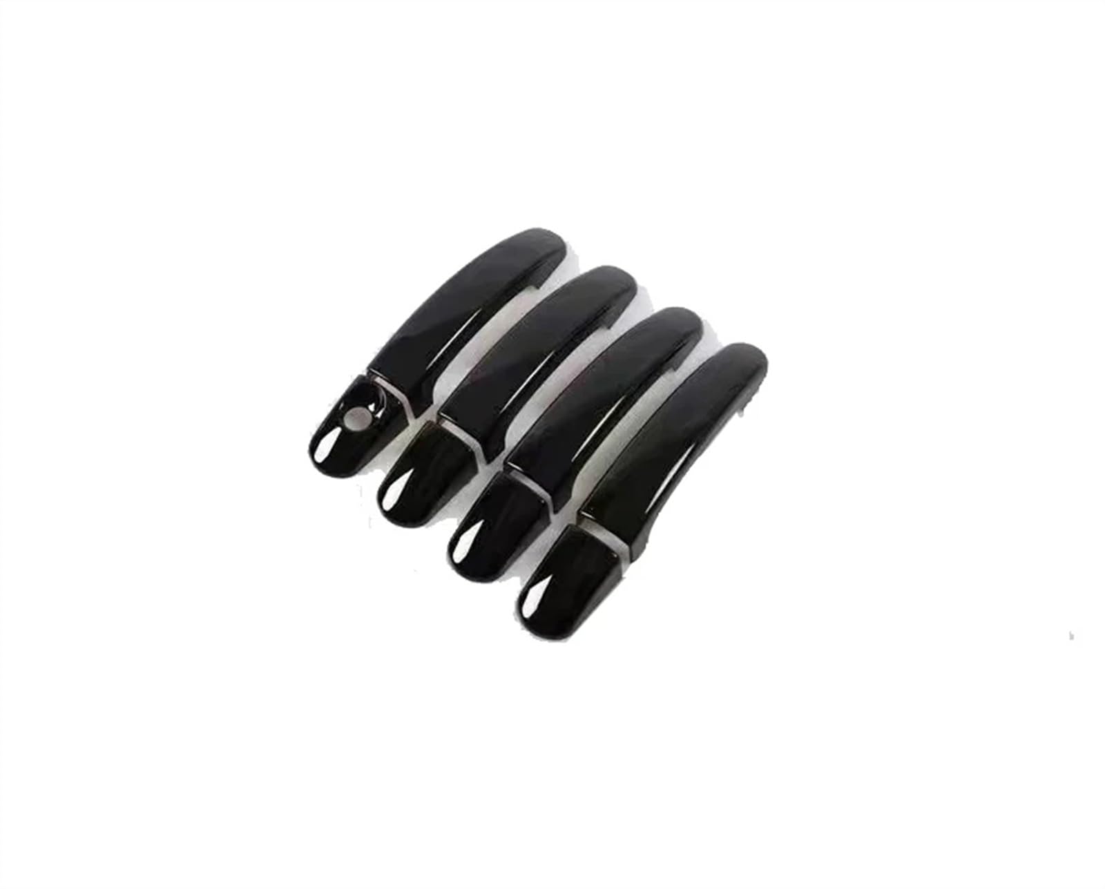 Lzbzhb Metallic Blcak 4Pcs Car Exterior Outsidedoor Handle Car Exterior Door Handle Side For Opel For Corsa 2007 2008 2009 2010 2011 2012 2013 2014(Metallic Blcak 4Pcs)