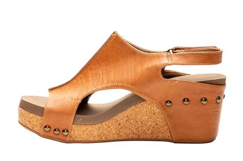 Image of Corkys Footwear Womens Carley Wedges, Featuring Corkys EVA Foam Cushioned Insoles, A 2.5 Inch Heel, Lightweight For All Day Wear, And Hook And Loop Closure