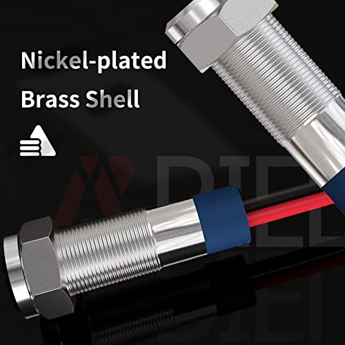 Apiele Indicator Light 6Mm 1/4" Waterproof Ip65 Metal Signal Lamp 12V-24V Ac/Dc Led Pilot Dash Lamp Red Green Blue Yellow White 5 Pcs With 150Mm Wire For Car Truck Boat (Multicolored) #TOP3