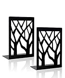 Metal Bookends-Heavy Book Ends for Shelves,Book Shelf Holder Home Decorative,Black Bookend Supports...
