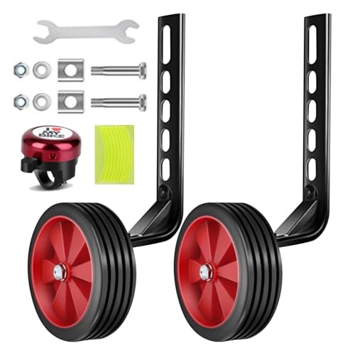 自転車補助輪 - 子供用補助輪、12-20 インチのオフロードバイク補助輪 |高耐久補助輪、補助輪 18 インチ、20 インチの子供用自転車で安全で安定した乗り心地を楽しむことができ、乗り方を学ぶにつれて自信が高まります。