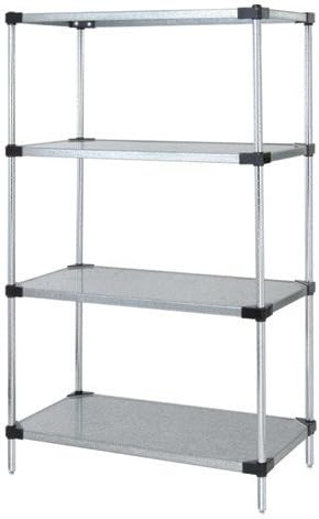 4-Shelf, Galvanized Steel Solid Shelving Unit - 21 x 24 x 74 in.