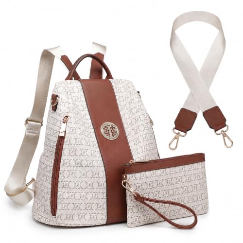 Image of Women Fashion Backpack Purse Multi Pockets Anti-Theft Rucksack Travel Shoulder Bag Handbag