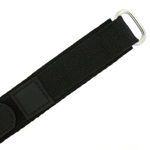 Watch Band Nylon One Piece Wrap Sport Strap Black Adjustable 22 Millimeter #TOP1