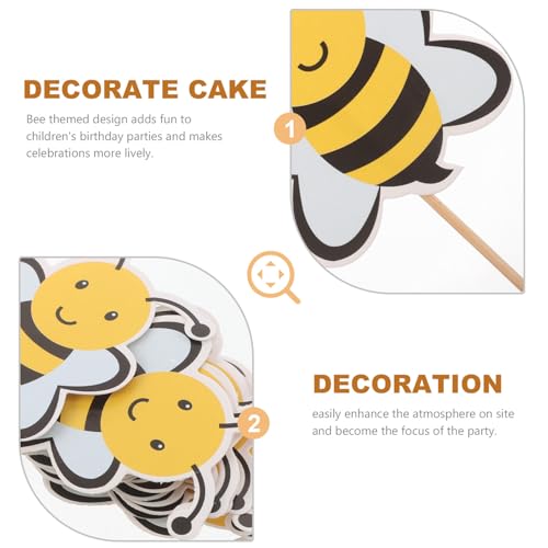Decoración de tartas con palillos de abejas para pasteles festivos 3