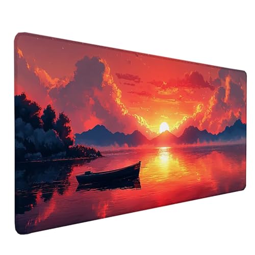 Tapis de souris XXL antidérapant rouge pour éliminer les glissements du sous main PC